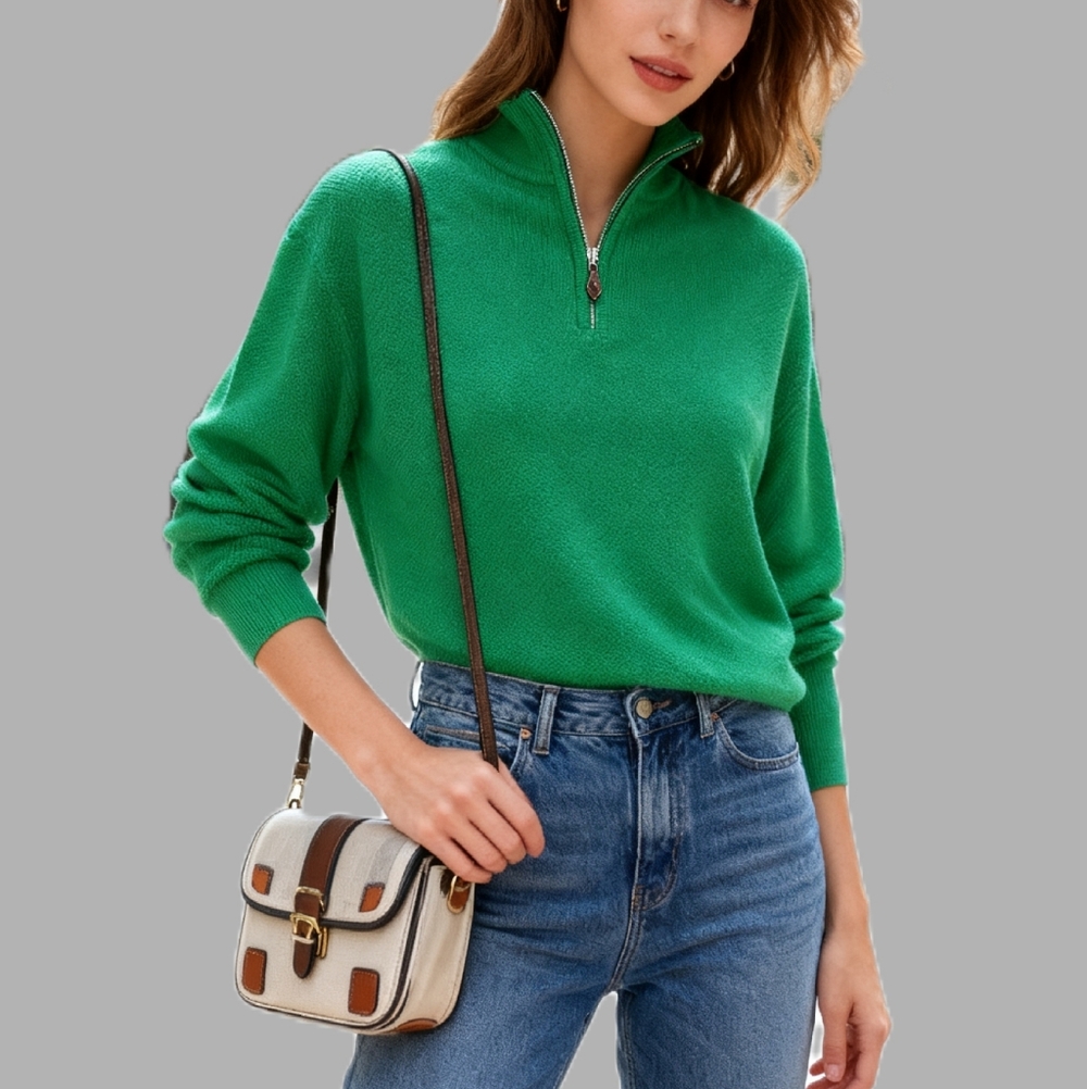 Polo by Ralph Lauren Vibrant Green Cotton Sweater